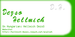 dezso hellmich business card